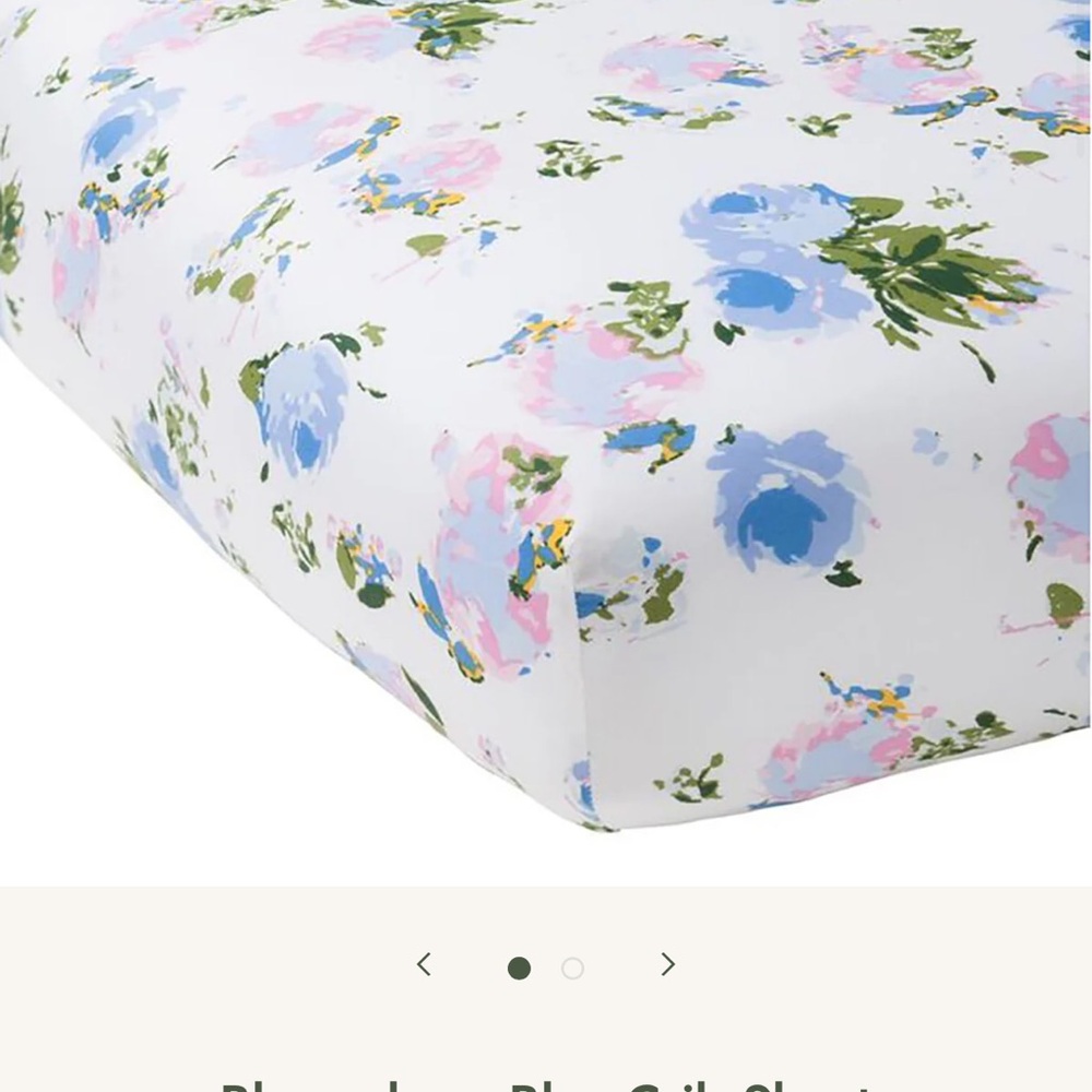 Biscuit Home Bloomsbury Blue Crib Sheet